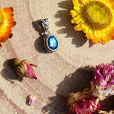 Pendentif Labradorite ethnique facetée