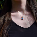 Pendentif Labradorite ethnique facetée