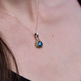 Pendentif Labradorite triangle orné
