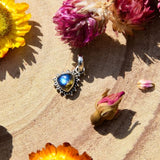 Pendentif Labradorite triangle orné