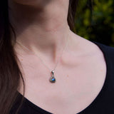 Pendentif Labradorite triangle orné