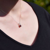 Pendentif Grenat puce
