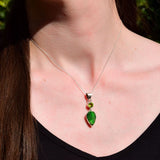 Pendentif Uvarovite et Peridot
