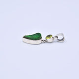 Pendentif Uvarovite et Peridot