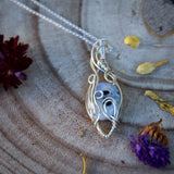 Collier Clair-Obscur - Pierre de Lune inclusions de Tourmaline