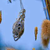 Collier Clair-Obscur - Pierre de Lune inclusions de Tourmaline