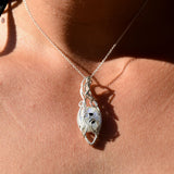 Collier Clair-Obscur - Pierre de Lune inclusions de Tourmaline